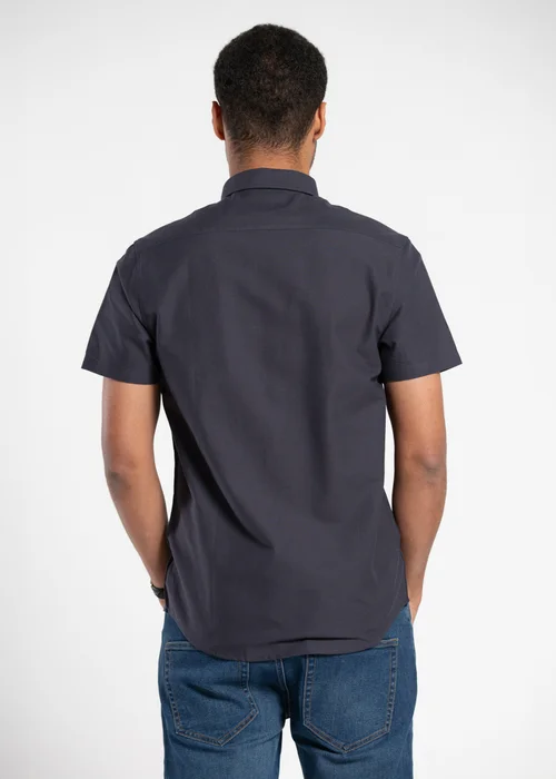 Tokyo Laundry Navy Cotton Short Sleeved Button-Up Oxford Shirt - S Image 2