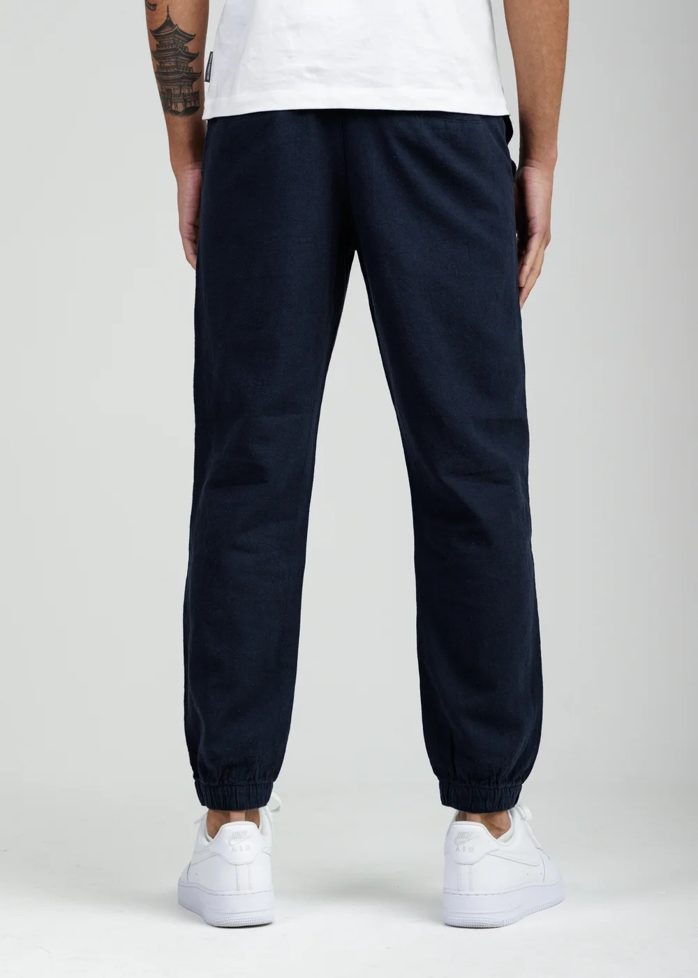 Tokyo Laundry Navy Linen Blend Classic Fit Trousers - M Image 2
