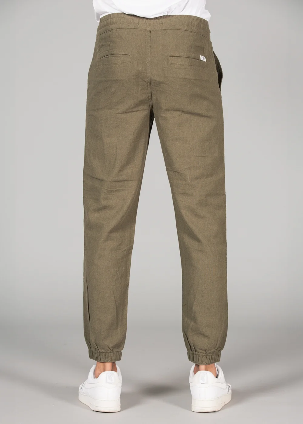 Tokyo Laundry Olive Linen Blend Classic Fit Trousers - 2XL Image 2