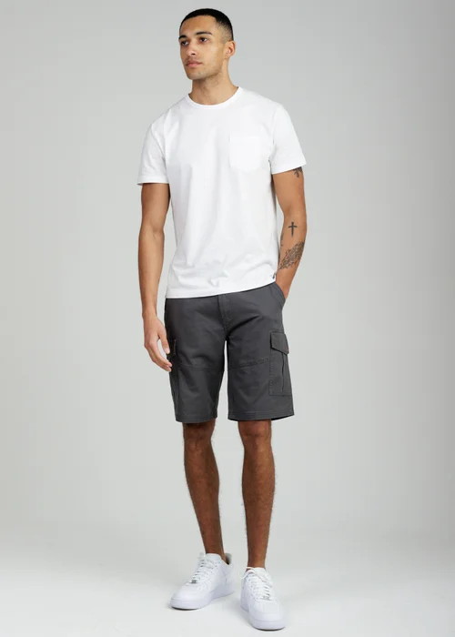 Tokyo Laundry Grey Cotton Cargo Shorts - M Image 3