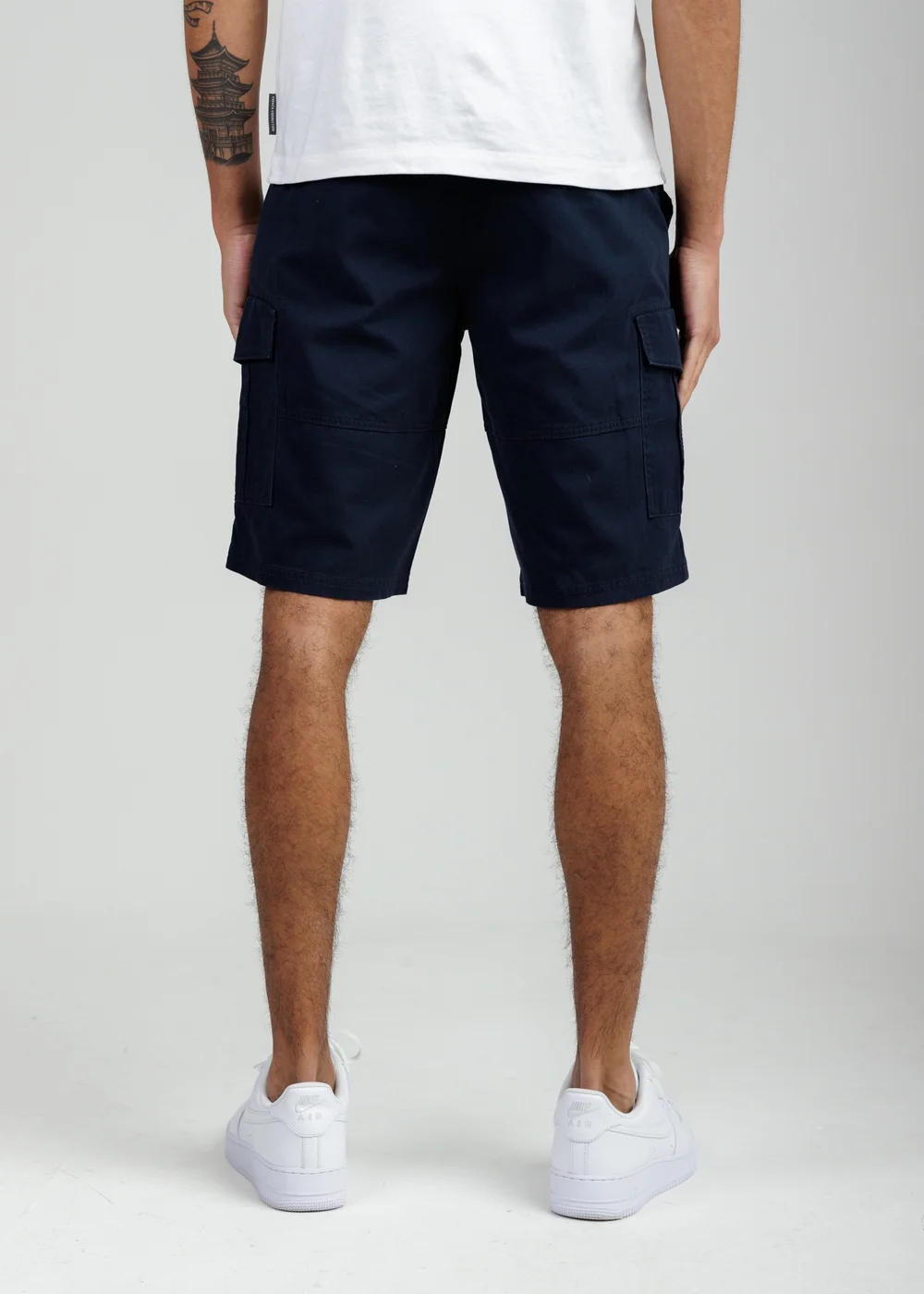 Tokyo Laundry Navy Cotton Cargo Shorts - 2XL Image 2