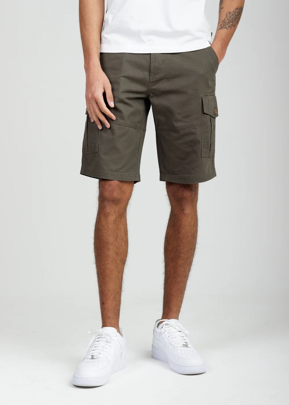 Tokyo Laundry Khaki Cotton Cargo Shorts - XL Image 1