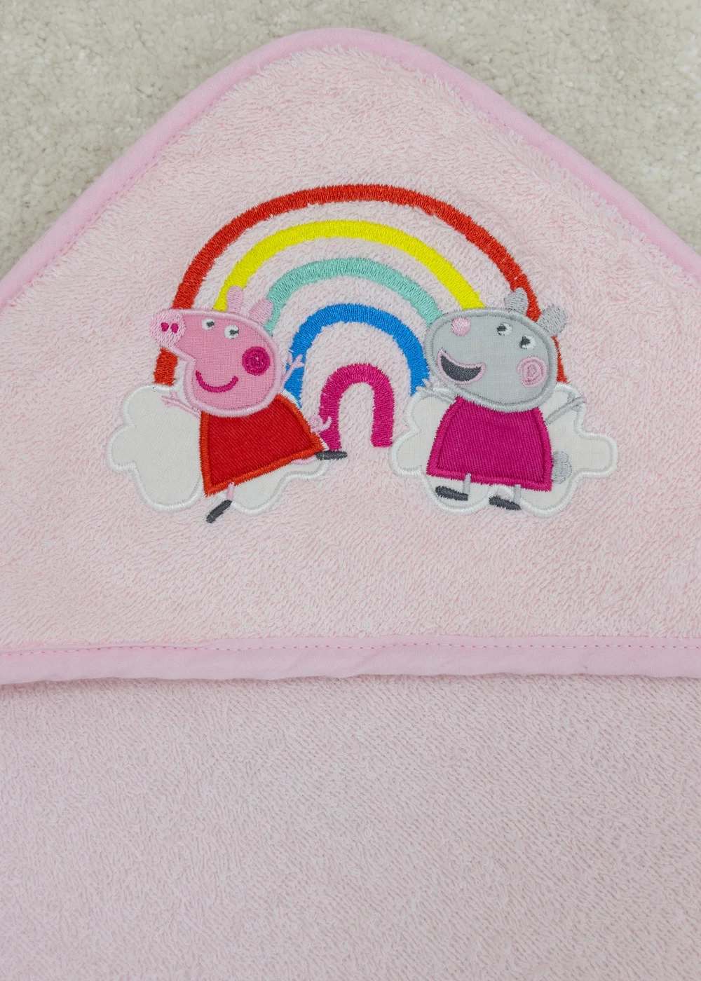 Peppa Pig Pink Lullabies Infant Hooded Towel - One Size Image 5