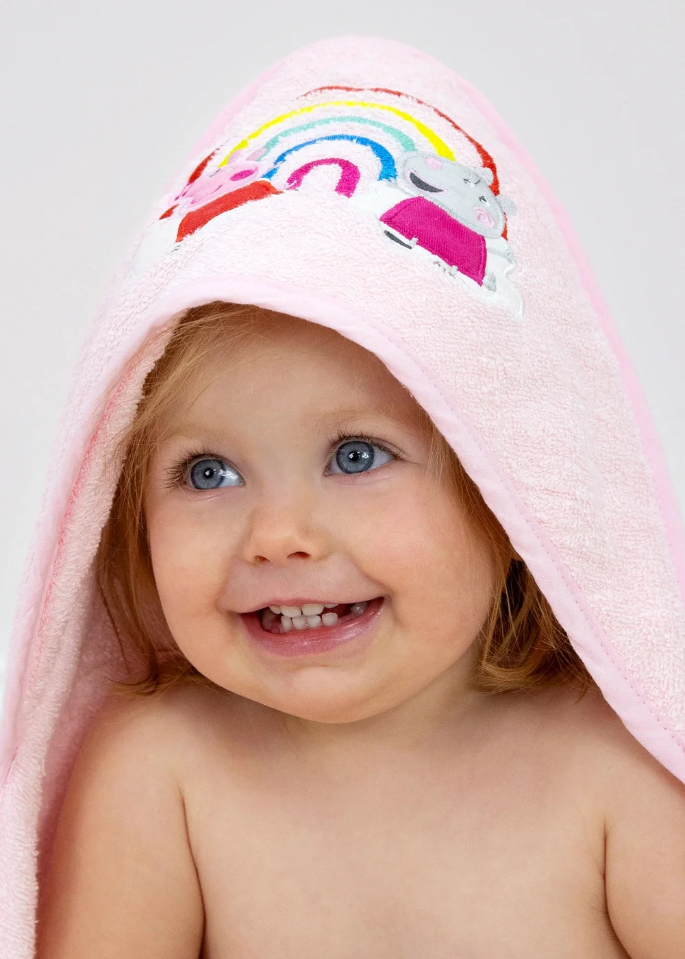 Peppa Pig Pink Lullabies Infant Hooded Towel - One Size Image 1