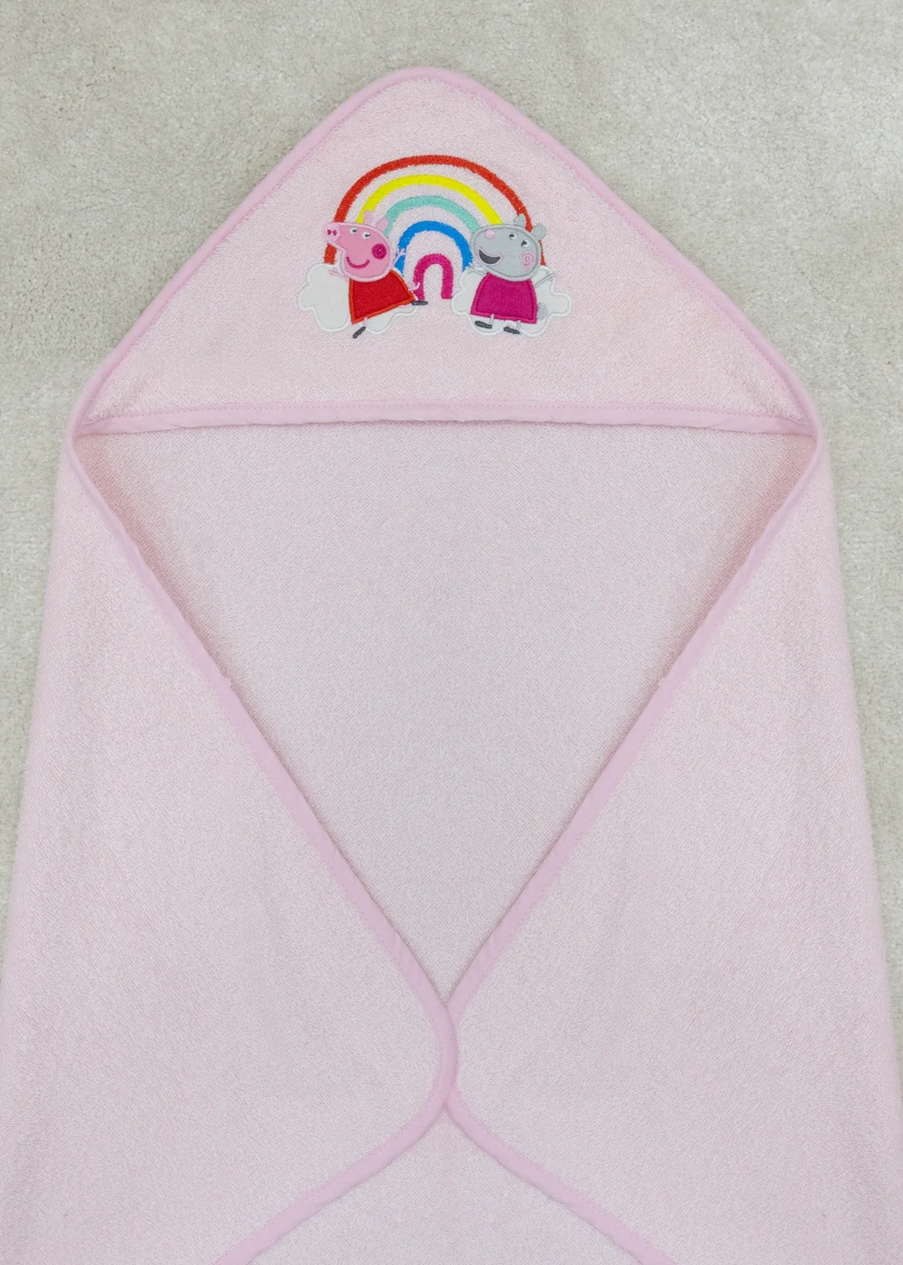 Peppa Pig Pink Lullabies Infant Hooded Towel - One Size Image 4