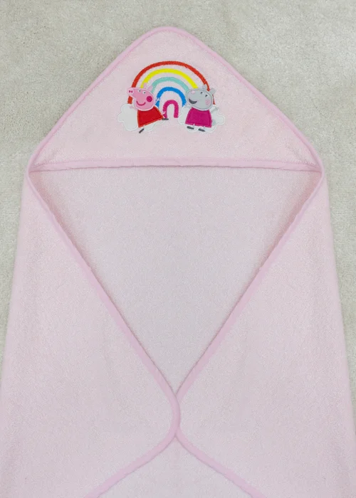 Peppa Pig Pink Lullabies Infant Hooded Towel - One Size Image 4