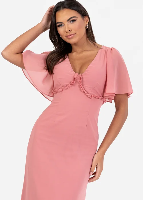 Anaya With Love Recycled Dusty Rose V Neck Maxi Dress - 6 Image 3