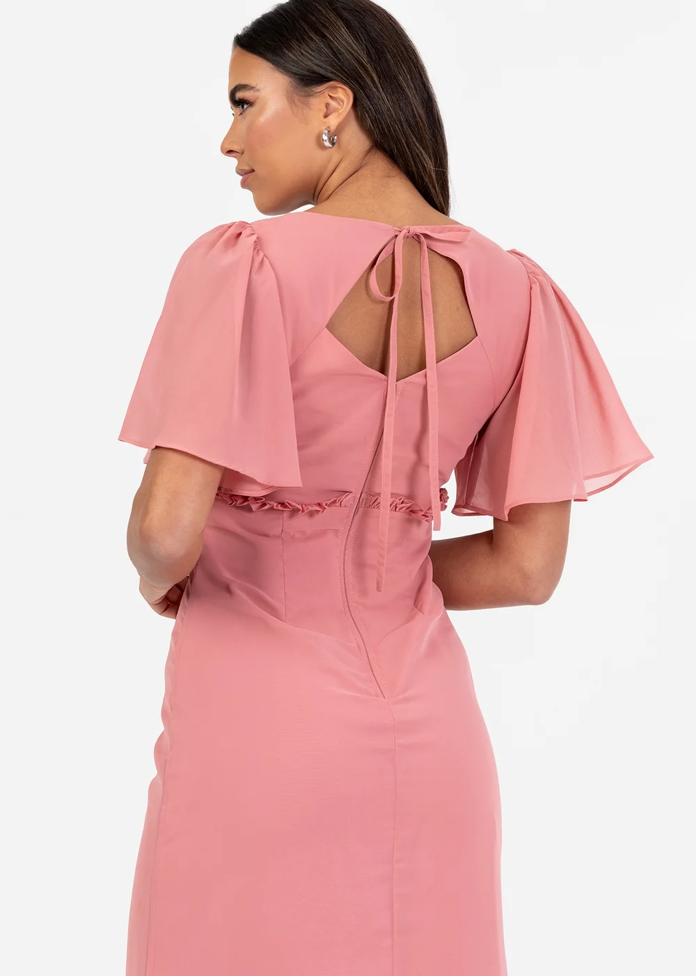 Anaya With Love Recycled Dusty Rose V Neck Maxi Dress - 6 Image 4