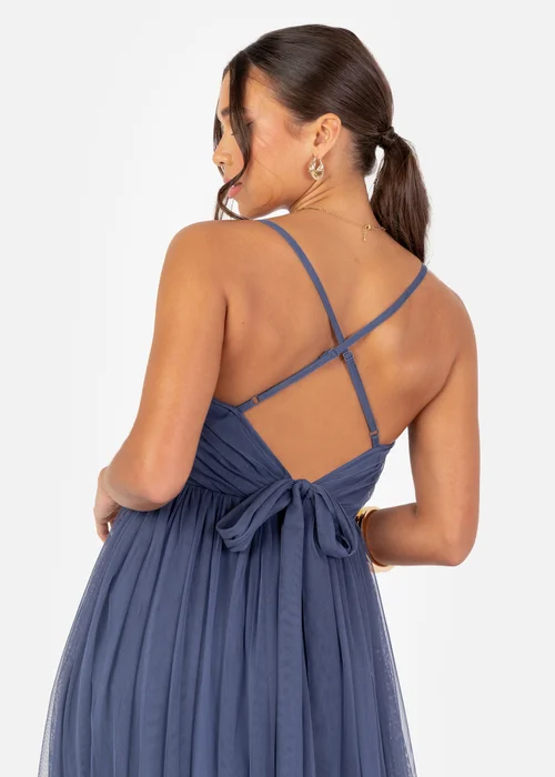 Anaya With Love Recycled Indigo Blue Cami Maxi Dress with Bow Detail - 6 Image 4