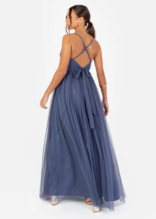 Anaya With Love Recycled Indigo Blue Cami Maxi Dress with Bow Detail - 6 Image 2