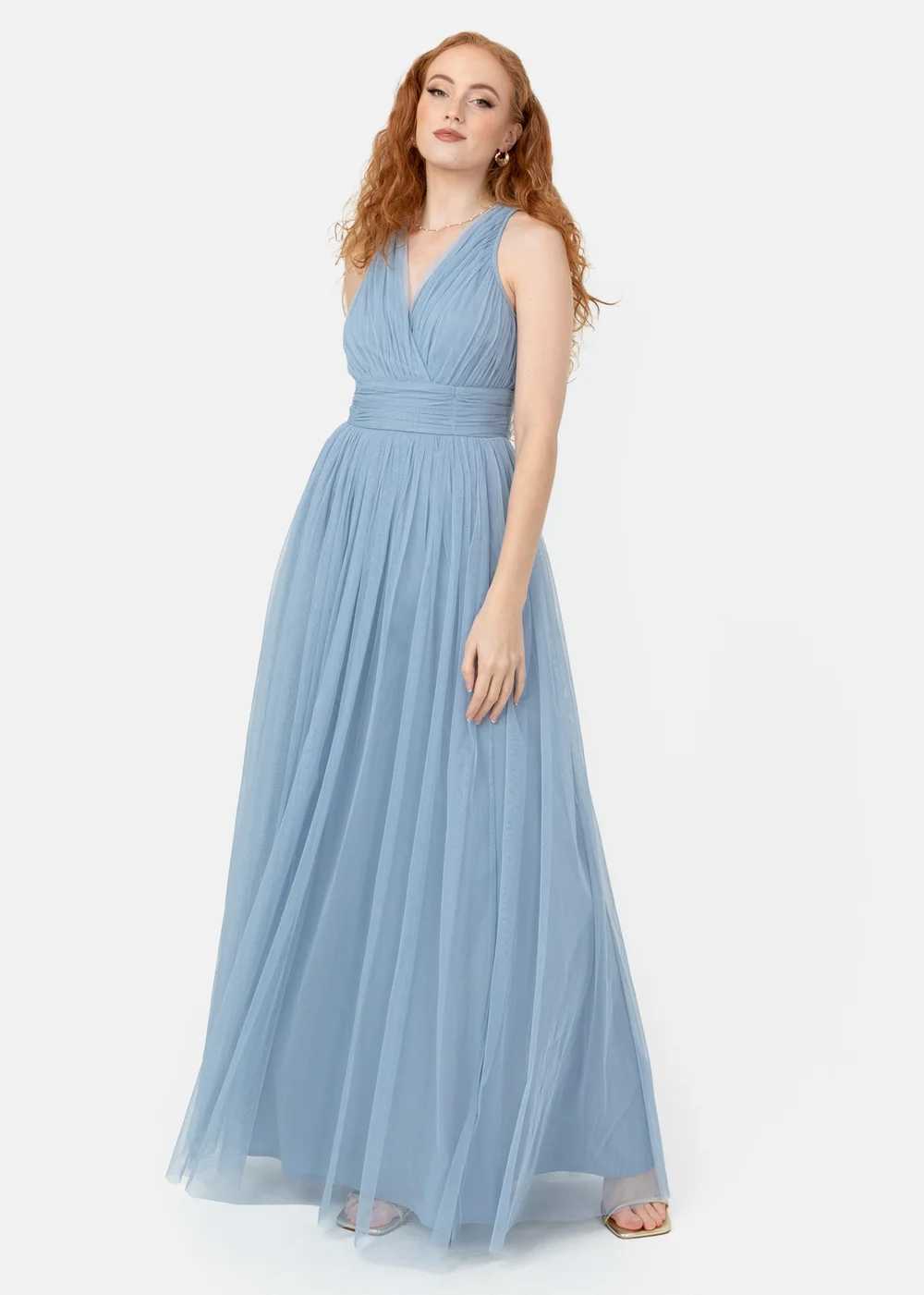 Anaya With Love Recycled Soft Blue Open Back Maxi Dress - 6 Image 1