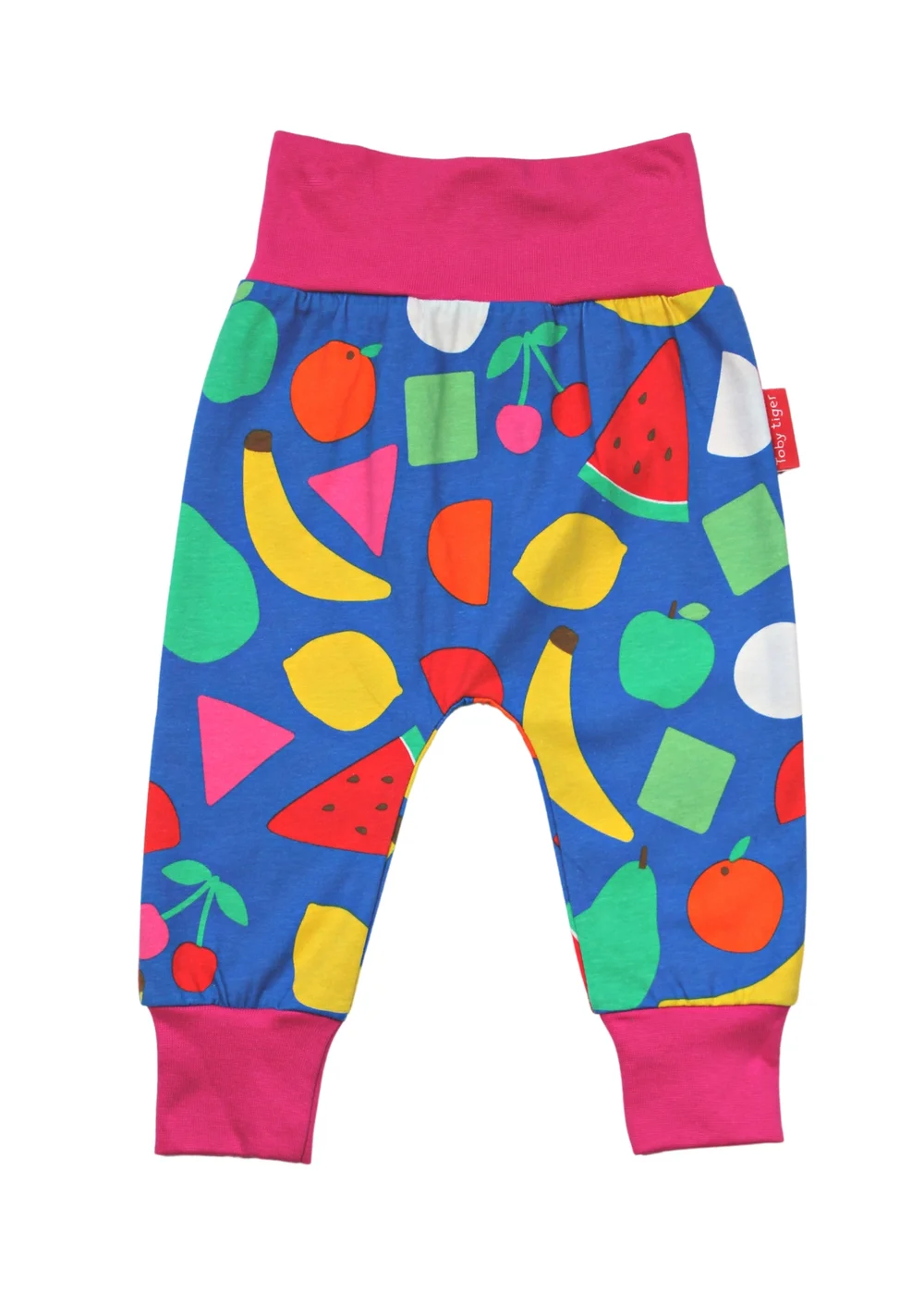 Toby Tiger Organic Multi Colour Fruit Print Yoga Pants (Newborn - 3 years) - 2-3 Yrs Image 1
