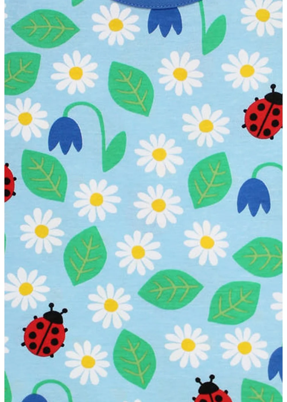 Toby Tiger Organic Blue Garden Print T-Shirt (3 months - 6 years) - 1-1.5 Yrs Image 3