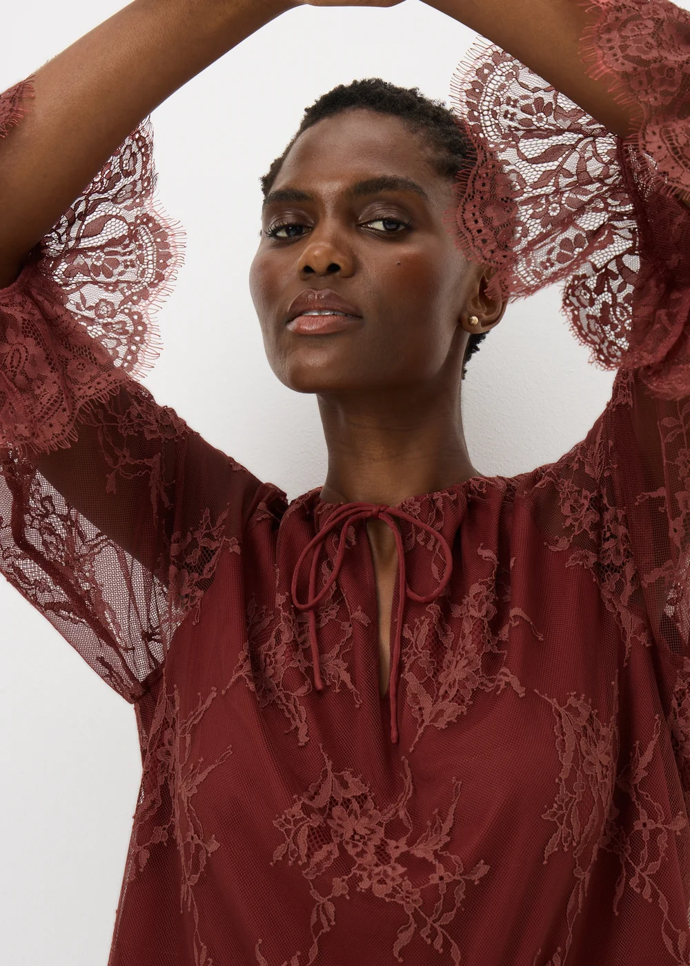 Pink Lace Frill Blouse - 18 Image 2