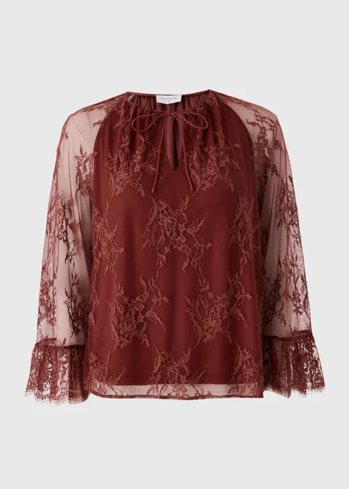 Pink Lace Frill Blouse - 18 Image 3