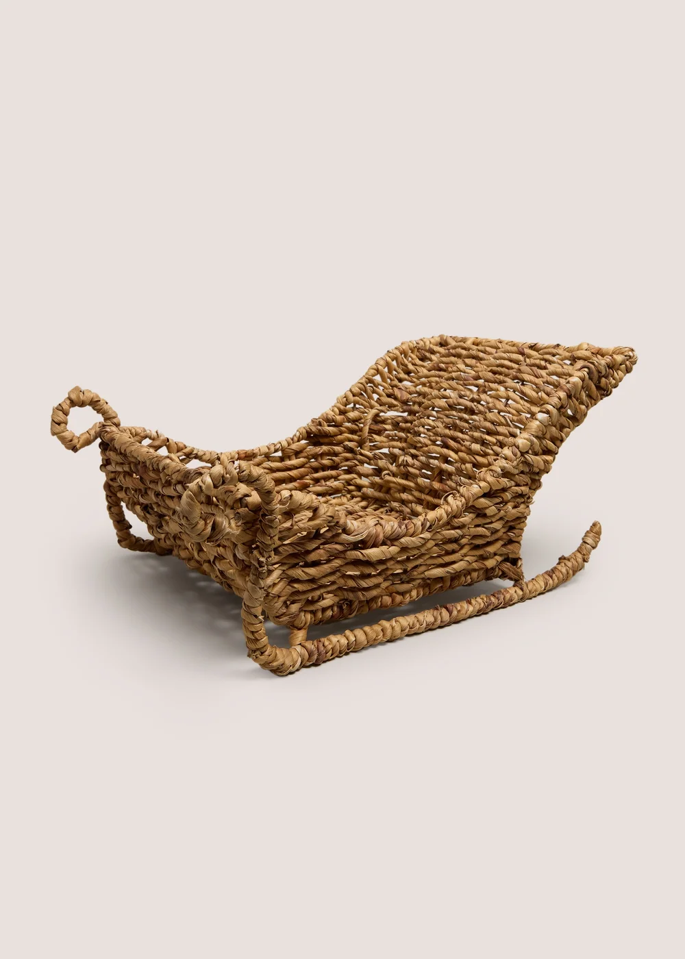 Natural Christmas Woven Wicker Sleigh - Medium Image 1