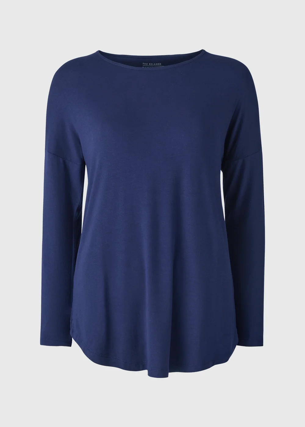 Navy Relaxed Fit Long Sleeve Top - S Image 4