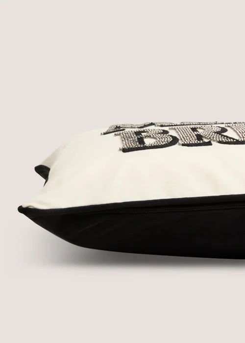 Cream & Black Merry & Bright Cushion Image 2