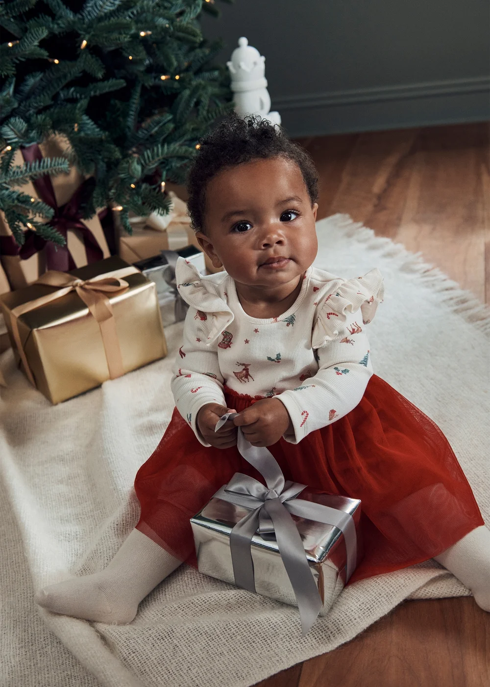 Baby Red Christmas Mesh Dress (Newborn-23mths) - Newborn | Matalan Baby Red Christmas Mesh Dress (Newborn-23mths) - Newborn | Matalan