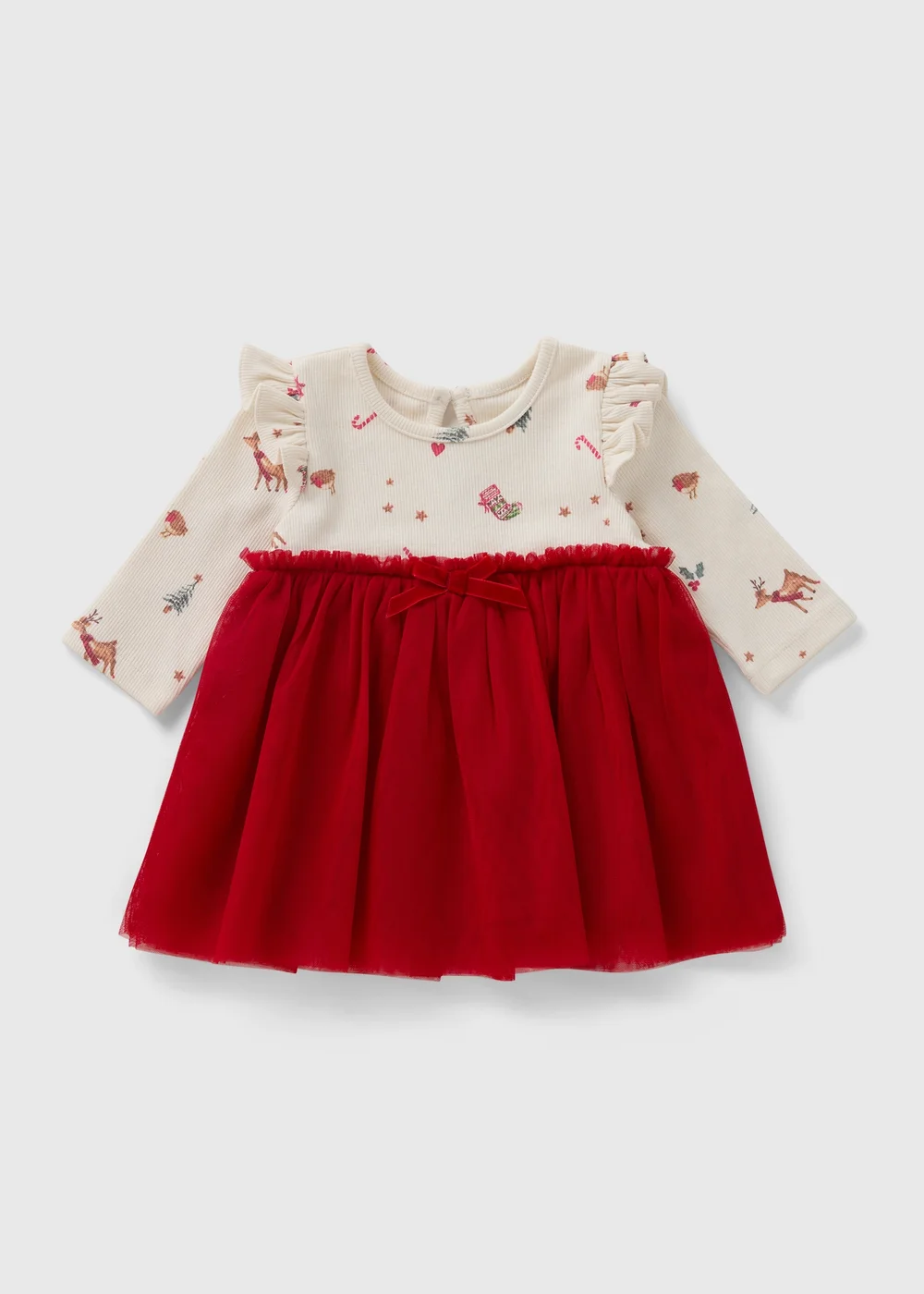 Baby Red Christmas Mesh Dress (Newborn-23mths) - Newborn | Matalan Baby Red Christmas Mesh Dress (Newborn-23mths) - Newborn | Matalan