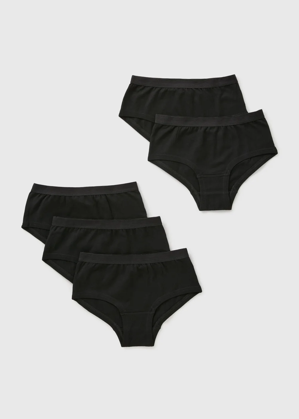 5 Pack Girls Black Shorts (6-14yrs) - 6-7 Yrs Image 1