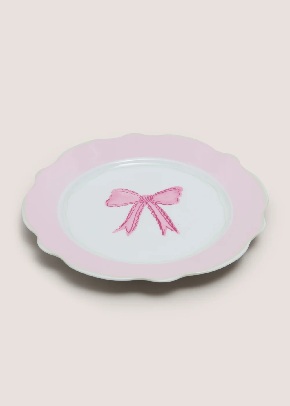 Pink Bow Side Plate Image 1