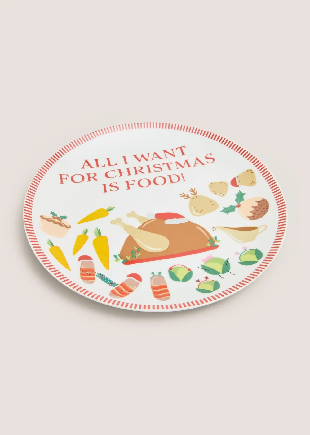 Christmas Food Extra Large Dinner Plate Image 1