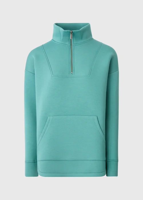 Arctic Blue Half Zip Scuba Sweatshirt - L Image 4