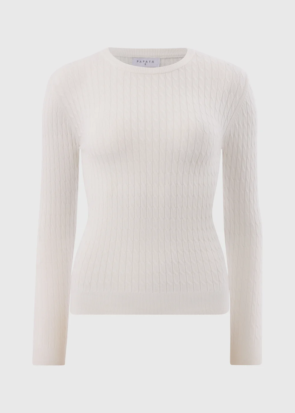 Cream Knitted Baby Cable Jumper - 24 Image 4