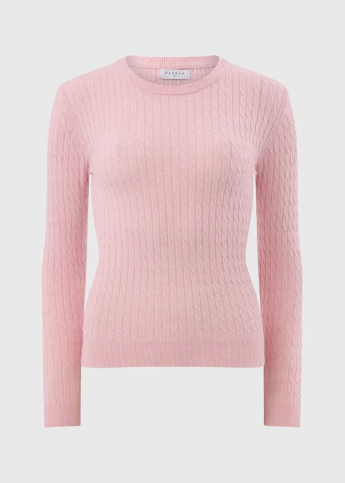 Pale Pink Baby Cable Jumper - 8 Image 4