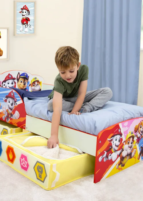 Paw Patrol Badges Toddler Bed with Storage - One Size Image 5