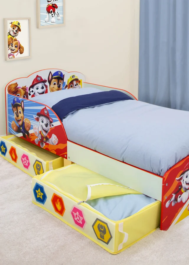 Paw Patrol Badges Toddler Bed with Storage