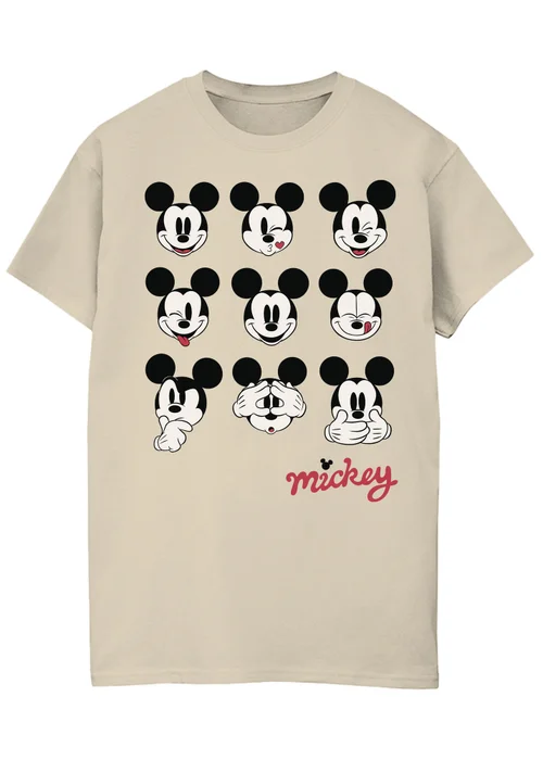 Spiral Galaxy Disney Mickey Mouse Faces Sand T-Shirt - 2XL Image 1