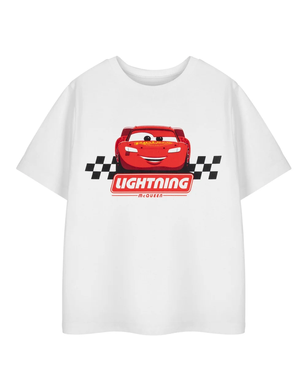Disney White Cars Lightning McQueen Kids T-Shirt (3-14 Years) - 11-12 Yrs Image 1