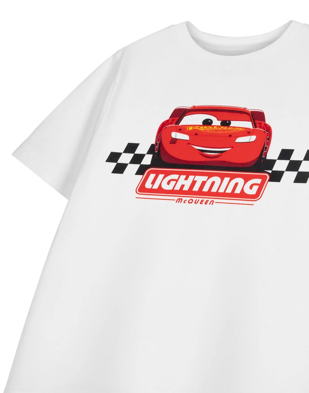 Disney White Cars Lightning McQueen Kids T-Shirt (3-14 Years) - 11-12 Yrs Image 5