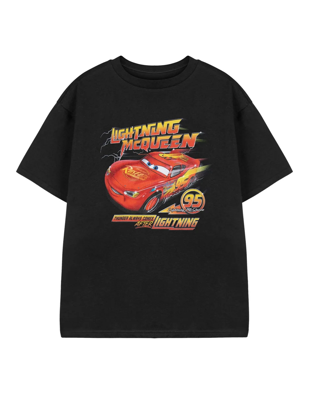 Disney Black Cars Always After Lightning Kids T-Shirt (3-14 Years) - 7-8 Yrs Image 1