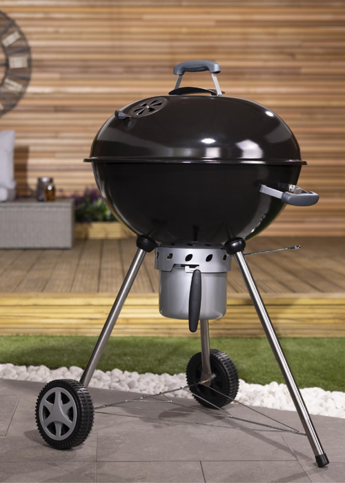 Charles Bentley Premium Charcoal Kettle BBQ Enamel Coated Steel Black - One Size Image 5