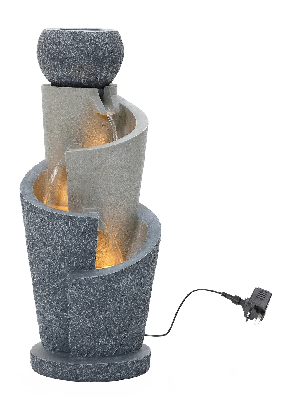 Charles Bentley Seine Cascading Water Feature (H66.5cm x W28cm x D28cm) - One Size Image 4