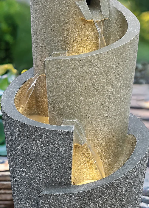 Charles Bentley Seine Cascading Water Feature (H66.5cm x W28cm x D28cm) - One Size Image 3