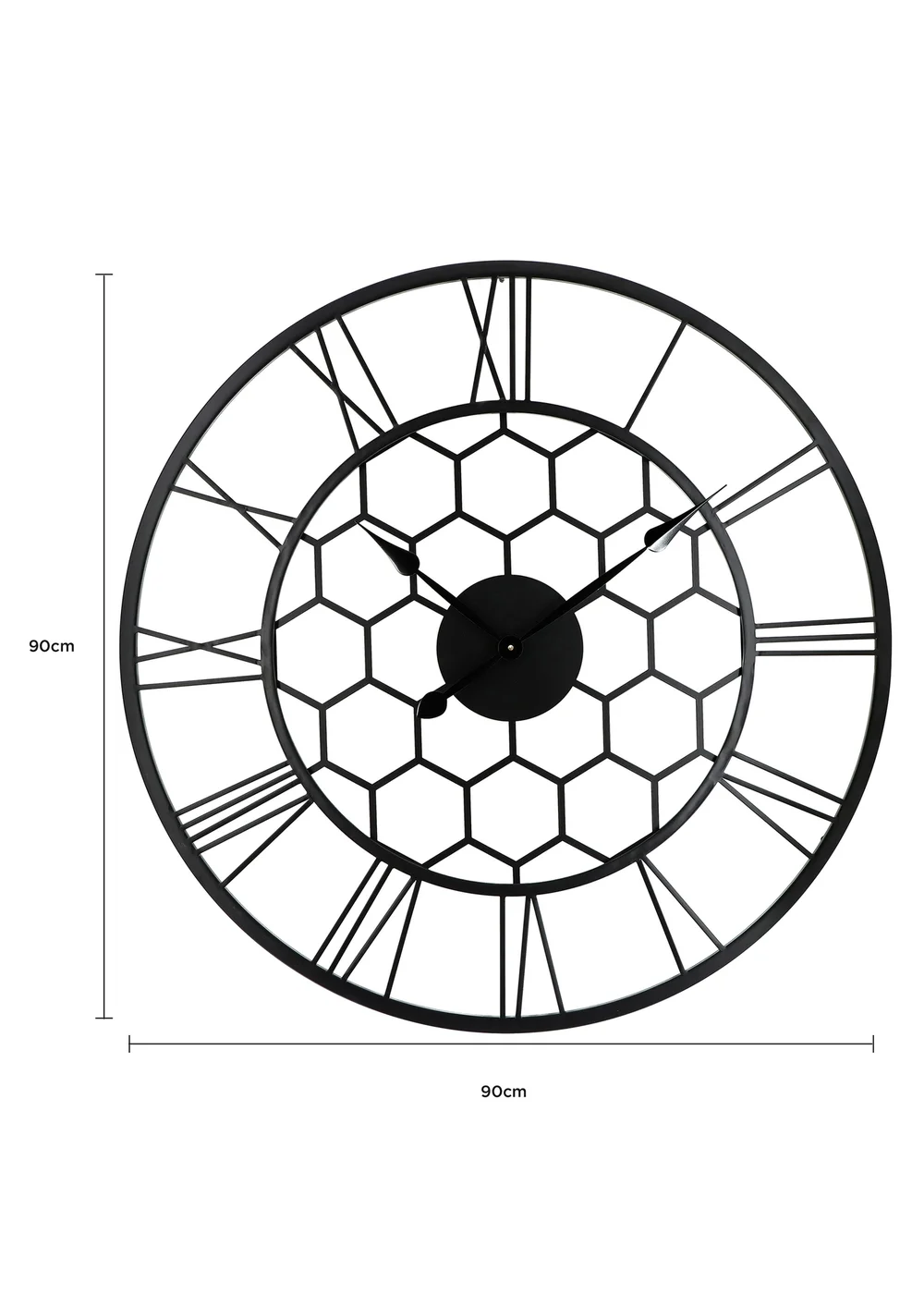 Charles Bentley Stanwick Indoor Outdoor Round Skeleton Wall Clock (Dia. 90cm) - One Size Image 6