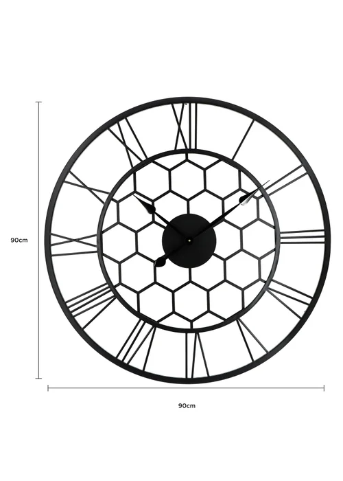 Charles Bentley Stanwick Indoor Outdoor Round Skeleton Wall Clock (Dia. 90cm) - One Size Image 6