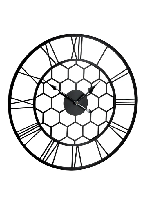 Charles Bentley Stanwick Indoor Outdoor Round Skeleton Wall Clock (Dia. 90cm) - One Size Image 5