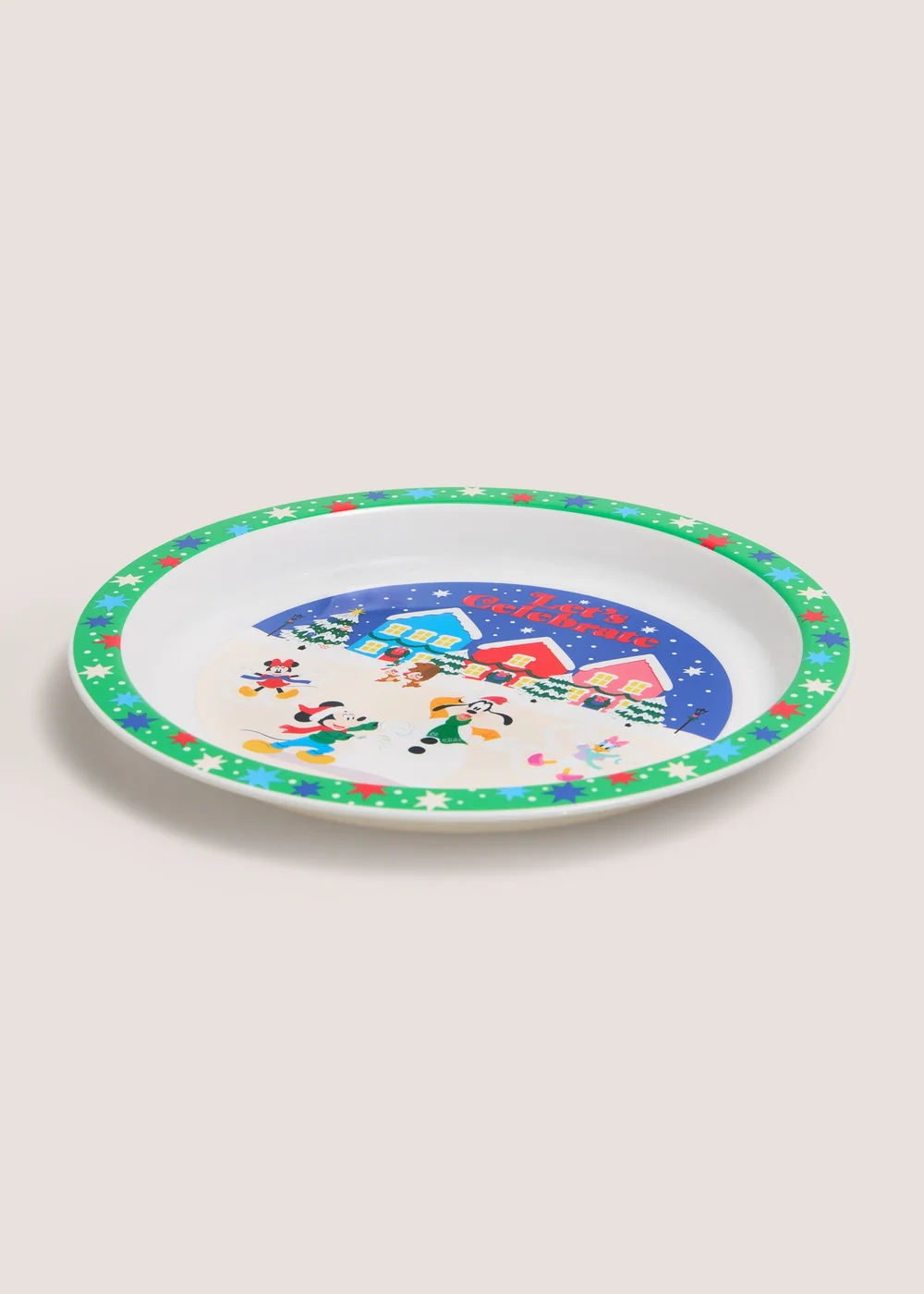 Mickey Mouse Christmas Plate Image 1