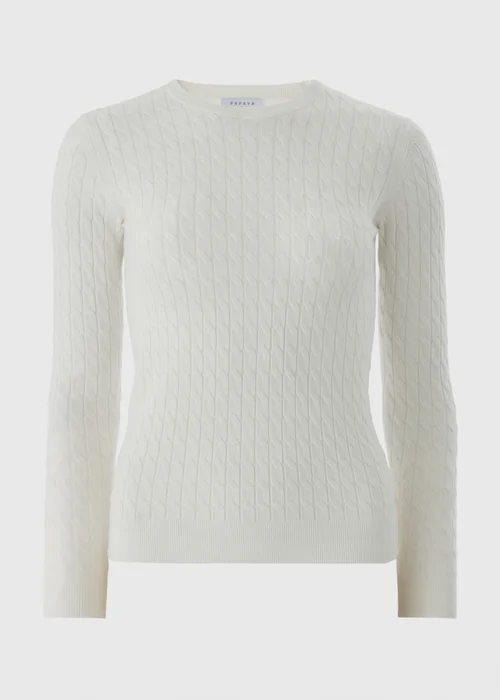 Cream Baby Cable Jumper - 24 Image 4