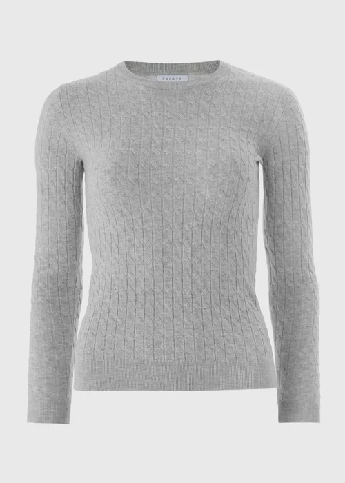 Light Grey Baby Cable Jumper - 26 Image 4