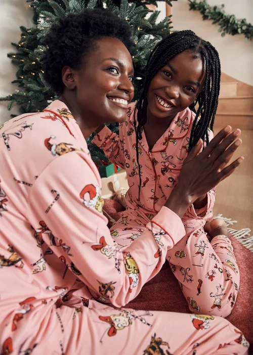 Grinch Girls Pink Cindy Lou Family Pyjama Set (4-13yrs) - Age 4 Years Image 2