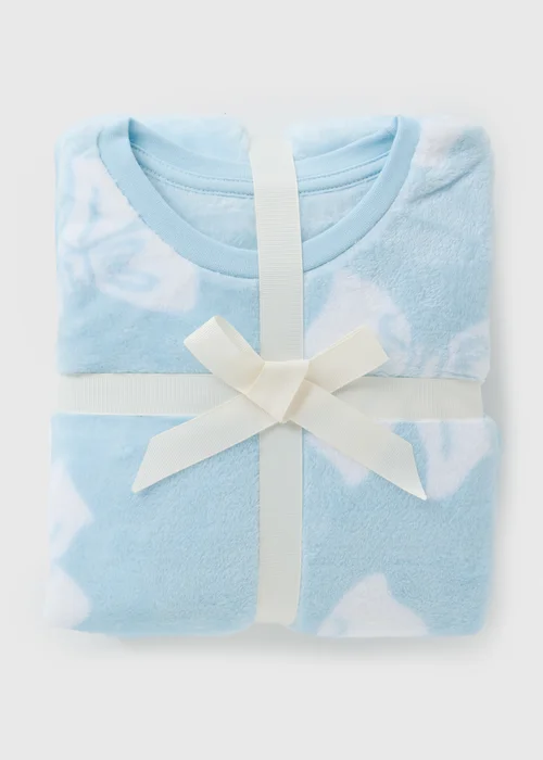 Girls Blue Bow Fleece Pyjama Set (7-13yrs) - Age 7 Years Image 2