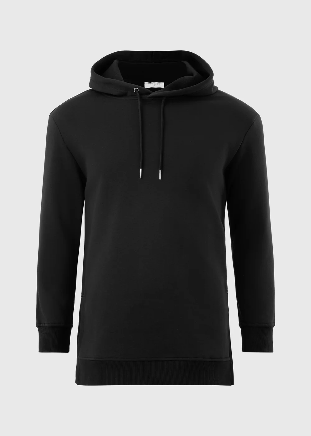 Black Longline Hoodie - S Image 4