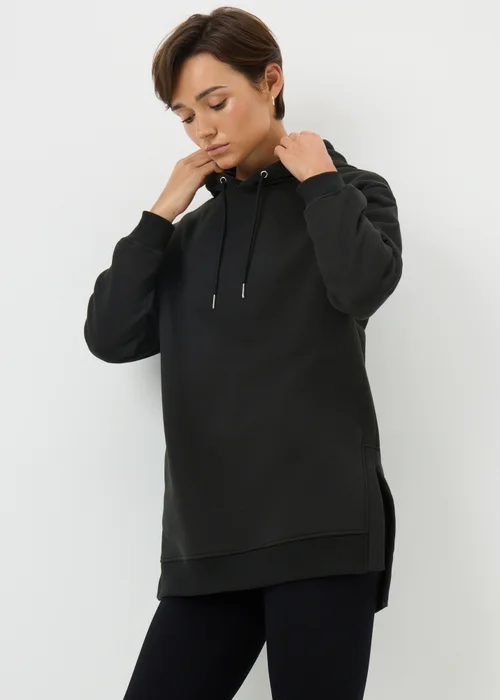 Black Longline Hoodie - S Image 1