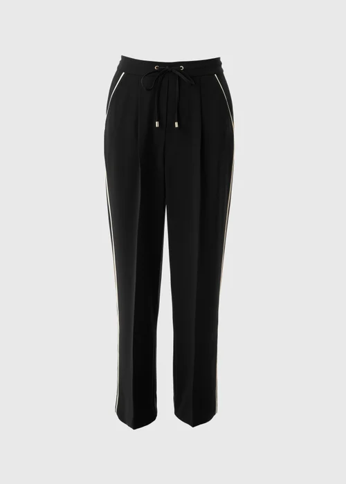 Black Side Stripe Wide Leg Trousers - 28/L31 Image 4